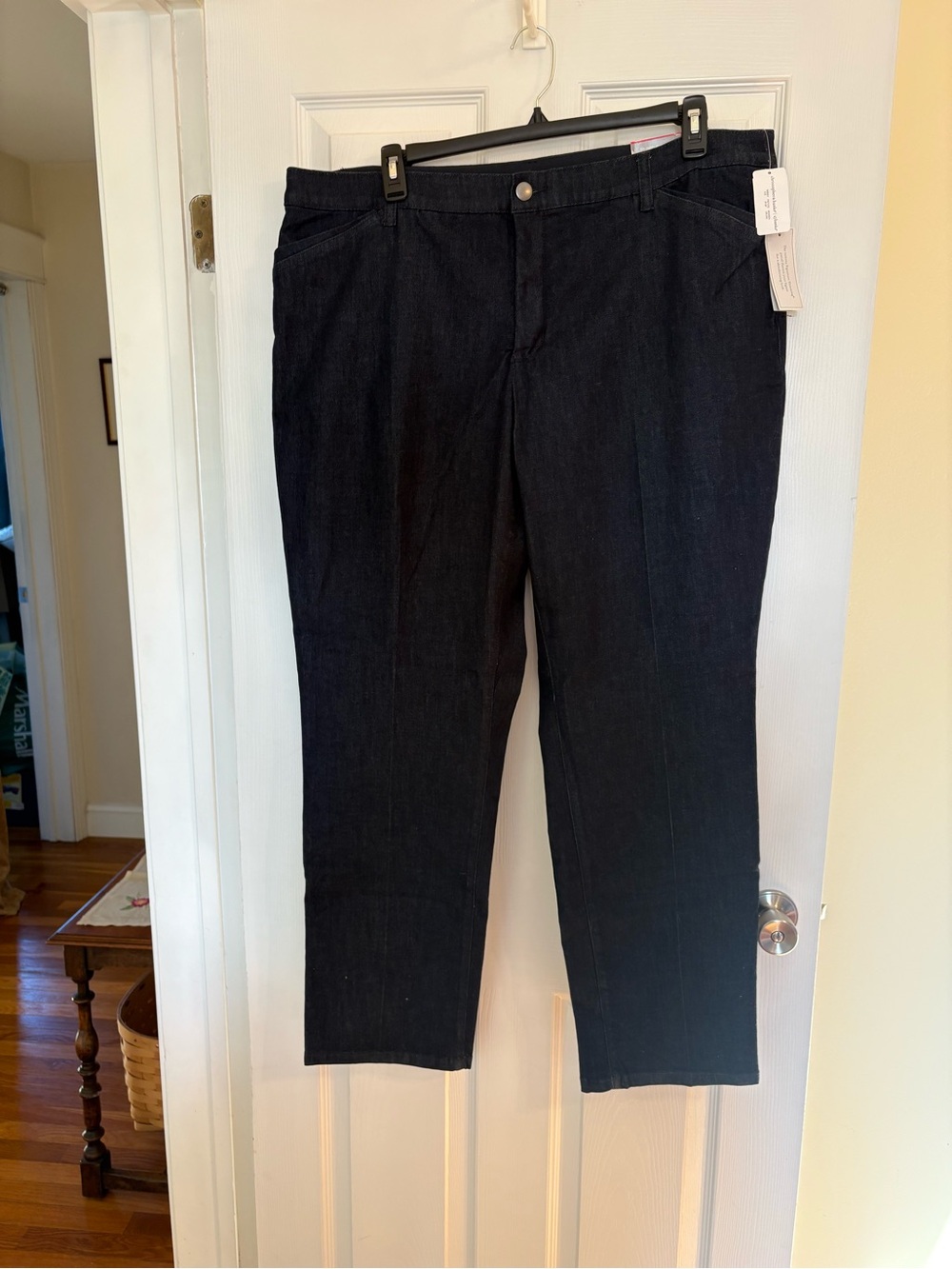 Dark Blue Straight-Leg Jeans